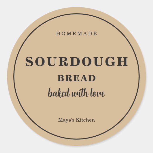 Sourdough Bröd Klistermärken (Framsida)