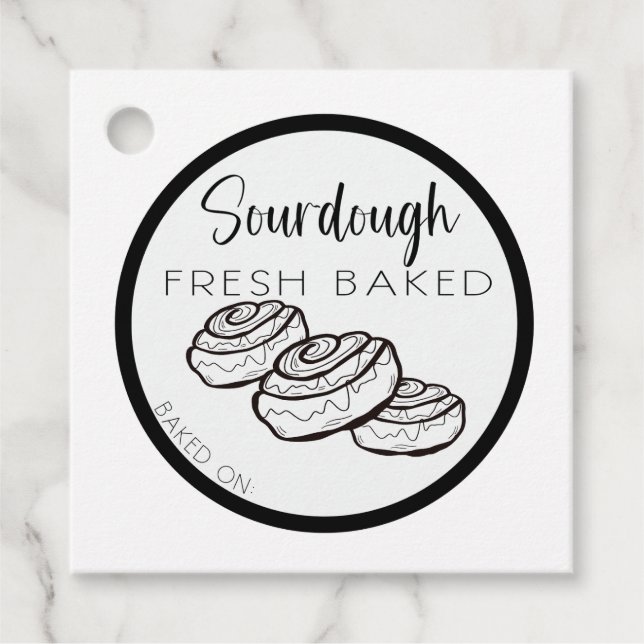 SOURDOUGH Cinnamon roll märkres, cinnamon buns Gåvor Etiketter (Framsida)