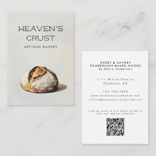 Sourdough Micro Bakery Modern QR-kod Visitkort