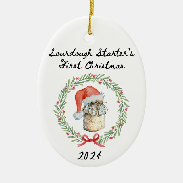 Sourdough Starter 2024 Ornament (Framsidan)