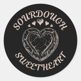 Sourdough Sweetheart Funny Valentine Heart Bread Runt Klistermärke