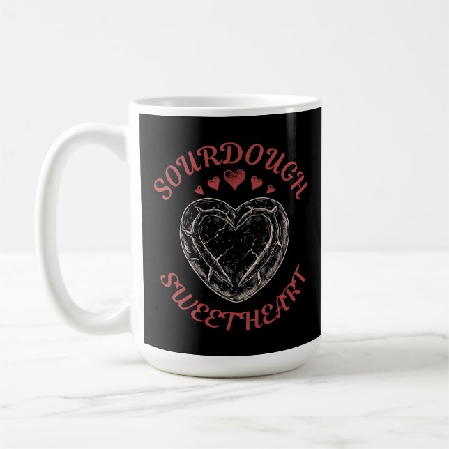 Sourdough Sweetheart – Funny Valentine Pun Gift Kaffemugg (Vänster)
