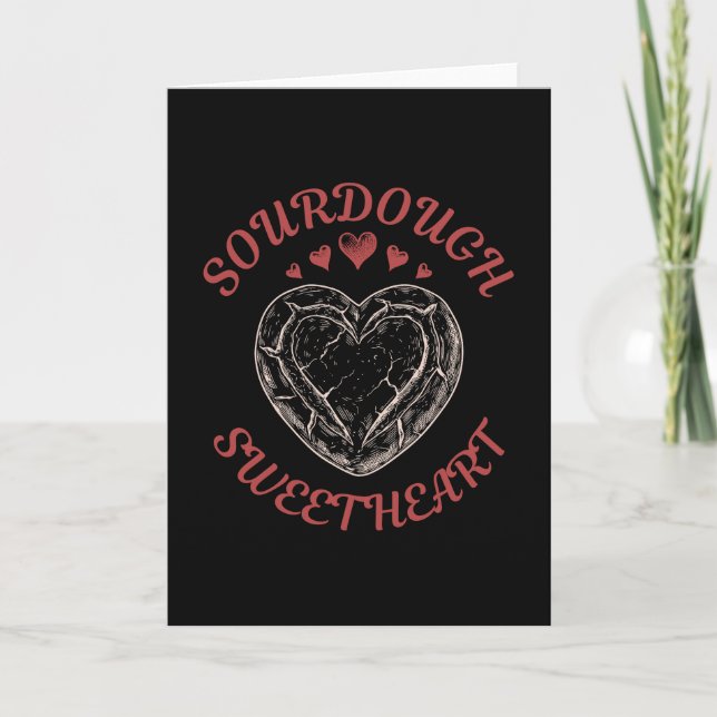 Sourdough Sweetheart – Funny Valentine Pun Gift Kort (Framsida)