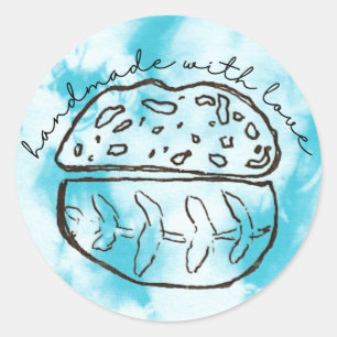 Sourdough tie-dye-dekal runt klistermärke