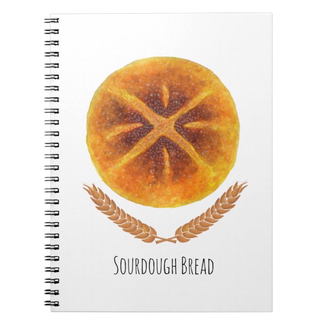 Sourdoughbröd Anteckningsbok Med Spiral (Framsidan)
