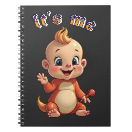 souriez à la joie de bébé mignonne, et au bonheur. anteckningsbok