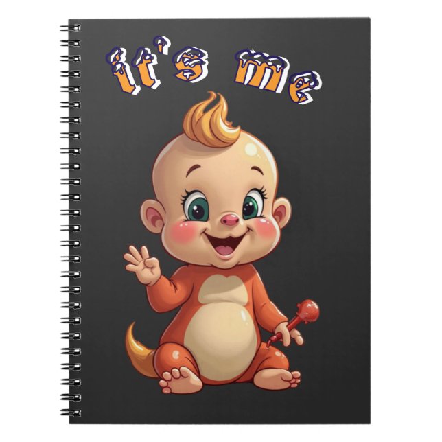 souriez à la joie de bébé mignonne, et au bonheur. anteckningsbok (Framsidan)