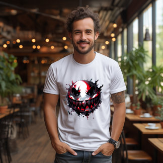 Sourire sinistre éclaboussé d'encre t shirt