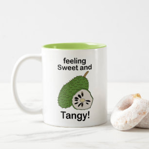 Soursop Frukter Känner Sig Söta Och Syrliga Två-Tonad Mugg