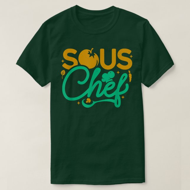 Sous Chef Culinary Assistant Chefs Kitchen Cooking T Shirt (Design framsida)