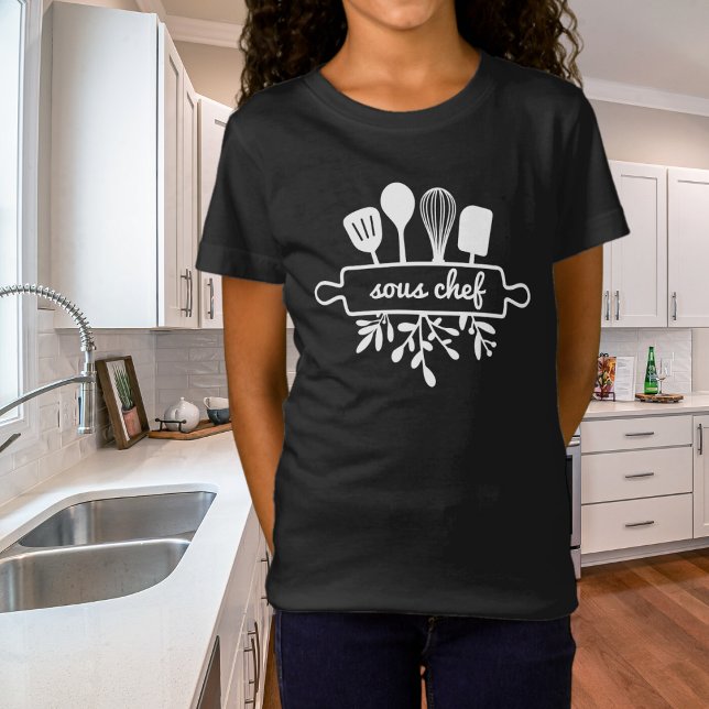 Sous Chef Kids Vita Köksredskap T Shirt (Skapare uppladdad)