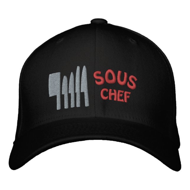 Sous Chef Knivar Embroized Cap Broderad Keps (Framsida)