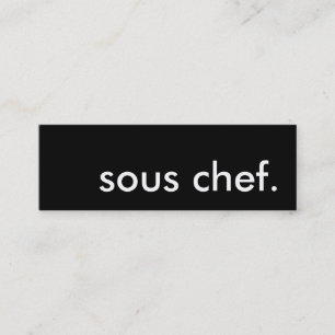 Sous chef. mini visitkort