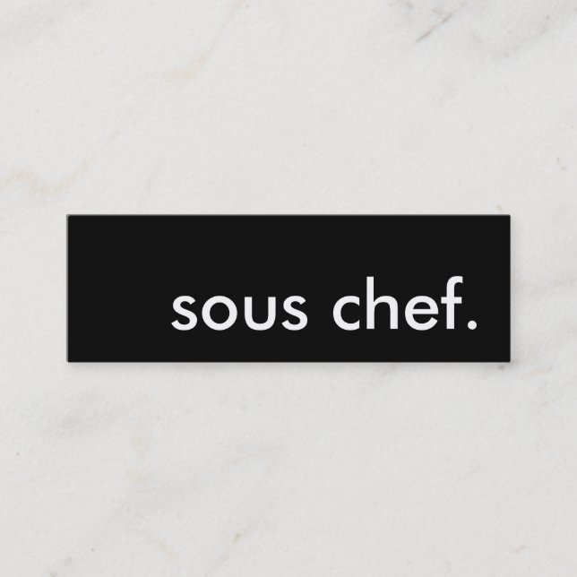 Sous chef. mini visitkort (Framsida)