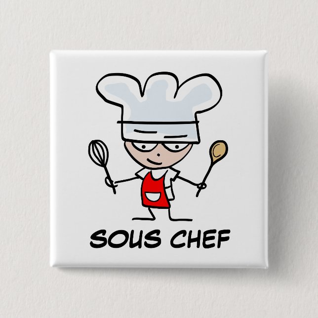 Sous chef pinback-knapp knapp (Framsida)