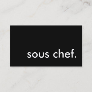 Sous chef. visitkort