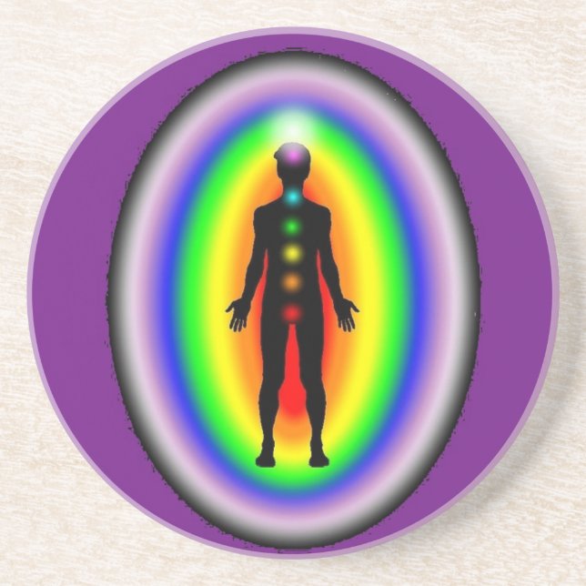 Sous verre Purification et rechargement Chakras Au Underlägg (Framsidan)