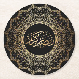 sous verre ramadan kareem arabe underlägg papper rund
