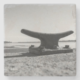 Sous-verre thème marin, noir et blanc underlägg sten