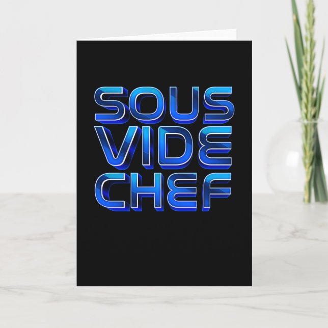 Sous Vide Chef Cooking Kitchen Food Cook Kort (Framsida)