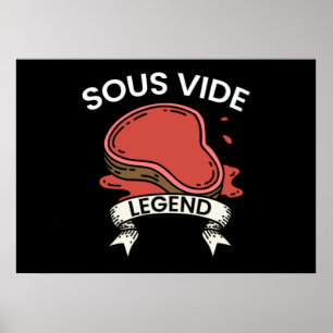 Sous Vide Legend Cook Kitchen Funny kokning Poster