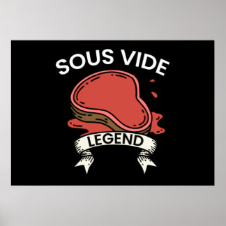 Sous Vide Legend Cook Kitchen Funny kokning Poster