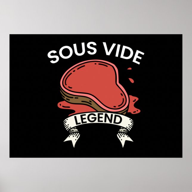 Sous Vide Legend Cook Kitchen Funny kokning Poster (Framsidan)