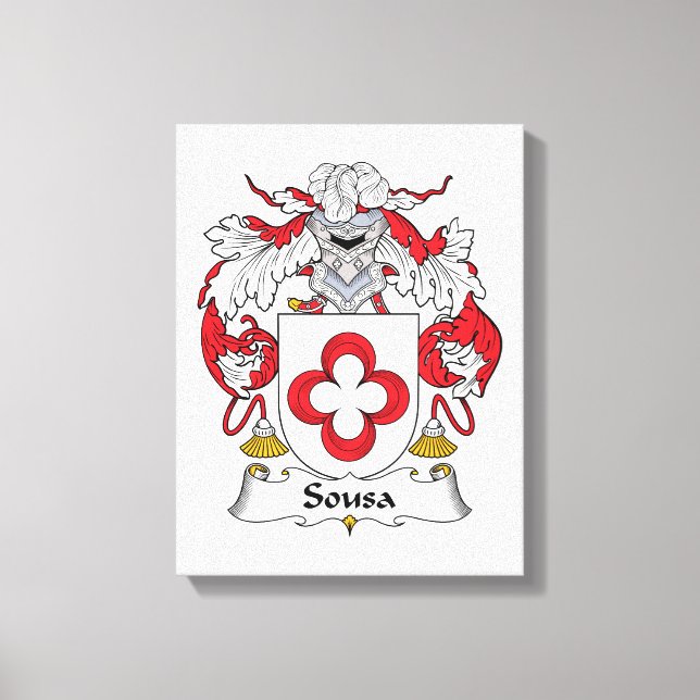 Sousa Family Crest Canvastryck (Framsida)
