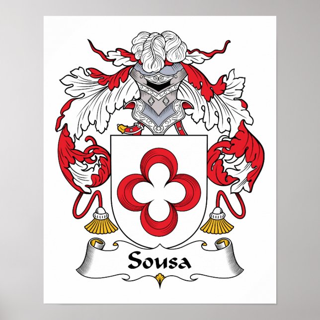 Sousa Family Crest Poster (Framsidan)