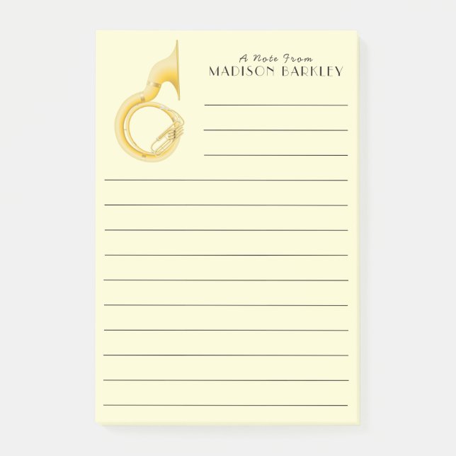 Sousaphone Marching Band Music Teacher Musician Post-it Block (Framsida)