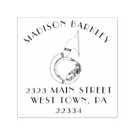 Sousaphone Marching Band Music Teacher Musician Självfärgande Stämpel