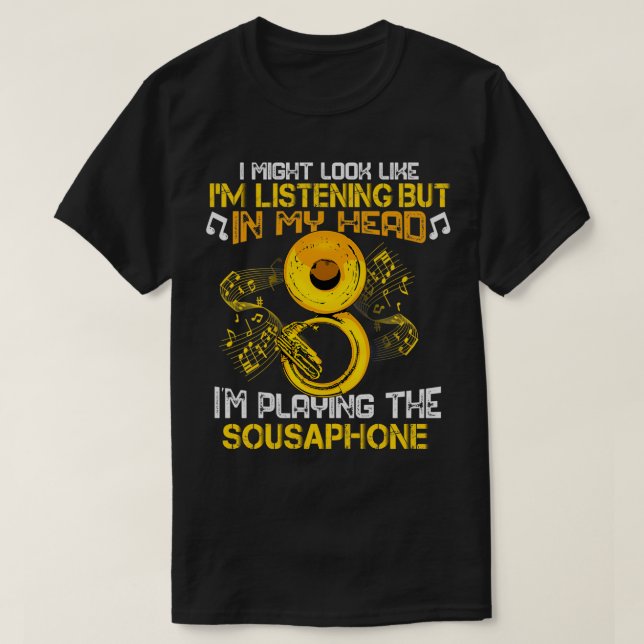 Sousaphone Player Marching Band Gift Manar Tuba So T Shirt (Design framsida)