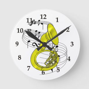 Sousaphone Rund Klocka