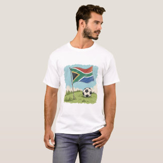 South Africa flag and soccer ball T Shirt