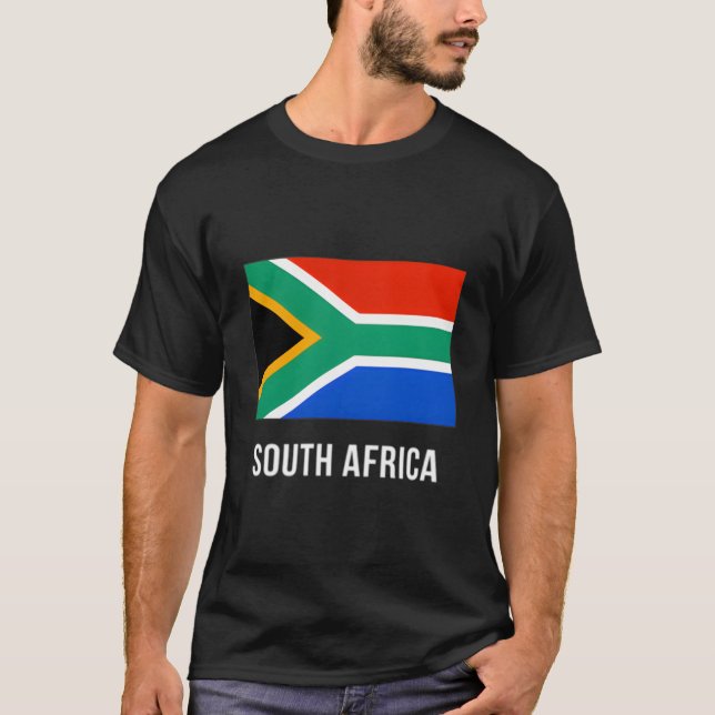 South Africa Flag South African T Shirt (Framsida)