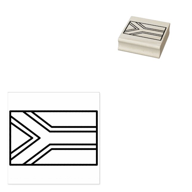 South Africa Flag Stämpel (Stämplad)