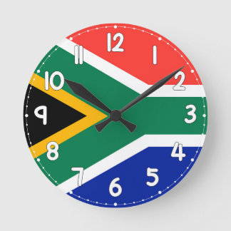 South Africa Flag Wall Clock -  Rund Klocka