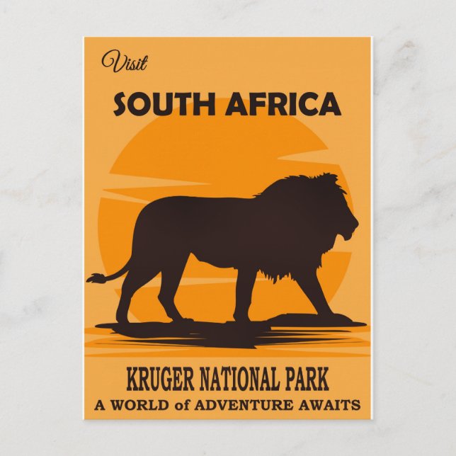 South Africa Travel Poster Vykort (Framsida)