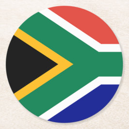 South African Flag Underlägg Papper Rund