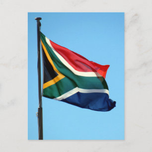South african flagga vykort