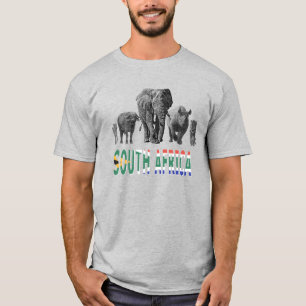 South Afrika Big 5 Wildlife for South Afrika Fläkt T Shirt