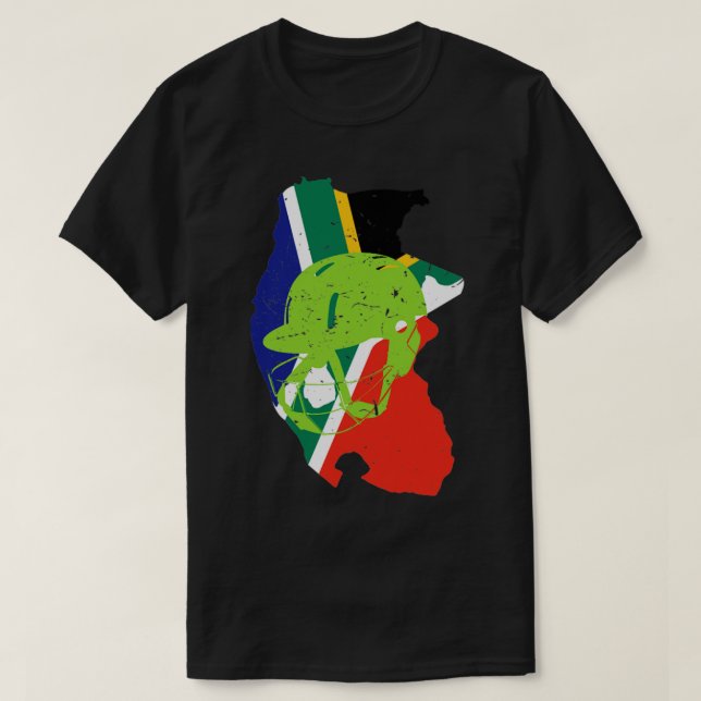 South Afrika Cricket Player Batsman Helmet Design T Shirt (Design framsida)