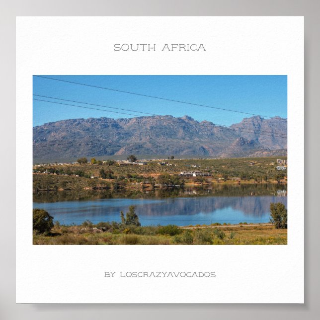 South Afrika Dam Vatten Landcape Travel Poster (Framsidan)