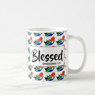 SOUTH-AFRIKA - färgad kristen bibelskrift Kaffemugg