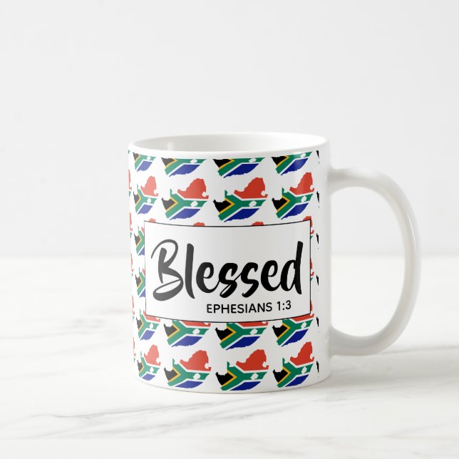 SOUTH-AFRIKA - färgad kristen bibelskrift Kaffemugg (Höger)