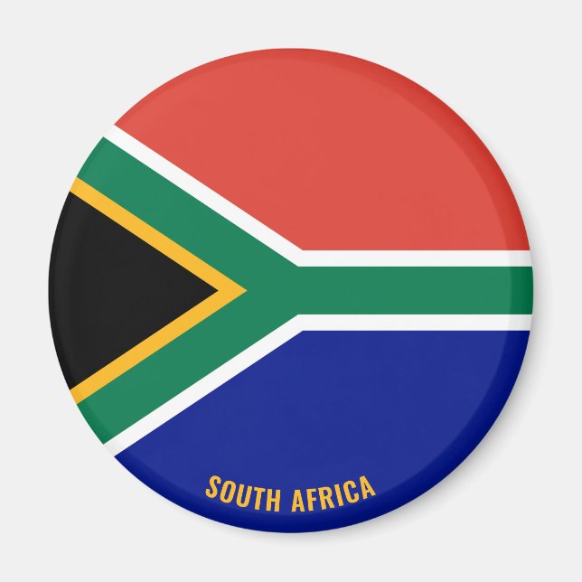 South Afrika Flagga Charming Patriotic Magnet (Framsidan)