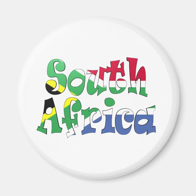 South Afrika Flagga Magnet (Framsidan)