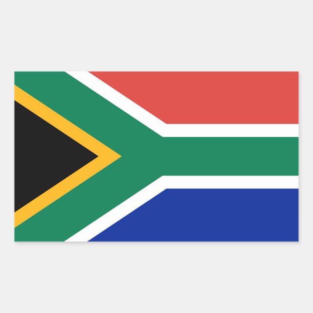 South Afrika Flagga Sticker Rektangulärt Klistermärke (Framsida)