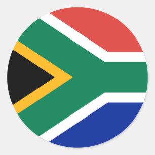 South Afrika Flagga Sticker Runt Klistermärke