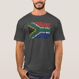 South Afrika Food Flagga T-Shirt